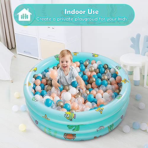 Planschbecken, Kinderpool Babypool Ø100x27cm Kinder Aufstellpool Aufblasbarem Baby Pool