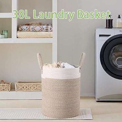 Laundry Basket Woven Cotton