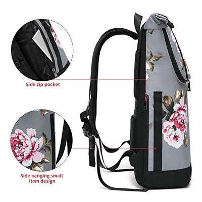 Backpack Roll Top Laptop Backpack, Anti Theft Backpacks Water Repellent Daypacks, School Backpack Daypack Teen with Laptop Compartment Bag