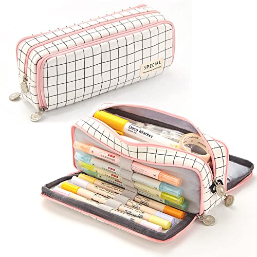 Pencil Case Teenager Pencil Case 3 Compartment, Large Capacity Pencil Case for School & Office