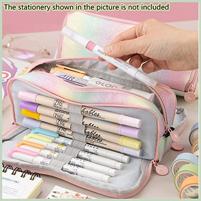 Pencil Case Teenager Pencil Case 3 Compartment, Large Capacity Pencil Case for School & Office