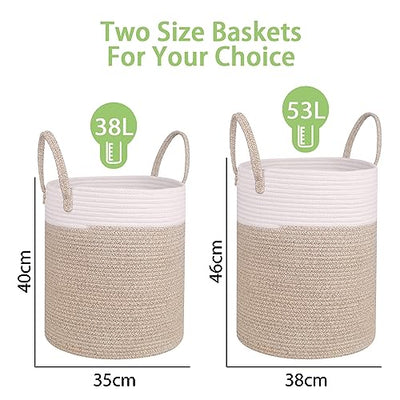 Laundry Basket Woven Cotton