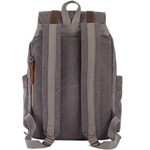 Vintage Backpacks, Canvas Laptop Backpack School Backpack Daypack Stylish Backpack for Outdoor Hiking Trip Camping with Large Capacity