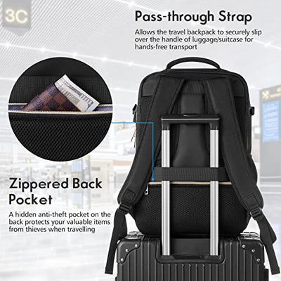 Large Travel Backpack Ladies, Hand Luggage Backpack, Laptop Backpack for 17.3 inch Large 30L-40L Business Backpack Travel