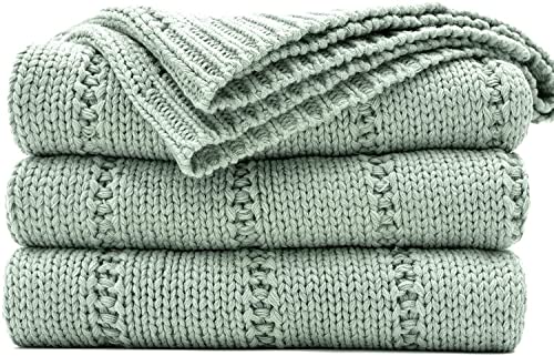 Cuddle Blanket Knitted Blanket, Soft Warm Coarse Knitted Blanket Knitted Living Blanket for Bed Sofa and Couch