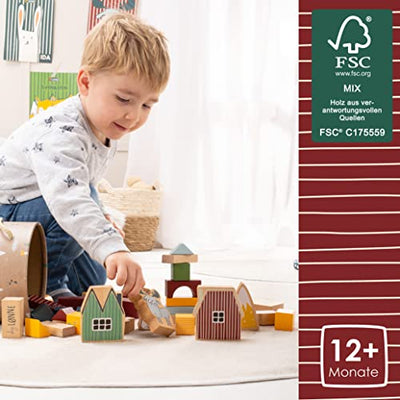 Building blocks wood - wooden toys baby