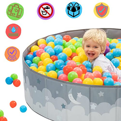 Ball bath. Playpen baby ball bath children. Ball bath round. Ball baths Without balls. Ball bath outdoor XL-80x26 cm. Waterproof. (Balls Not Included)