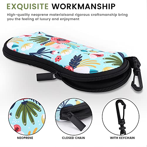 2-piece soft sunglasses case,Neoprene glasses bag with zipper,Portable glasses bag with hook