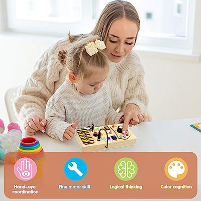 Busy Board Baby Activity Board Sensory Toy Wooden Toy Educational Toy