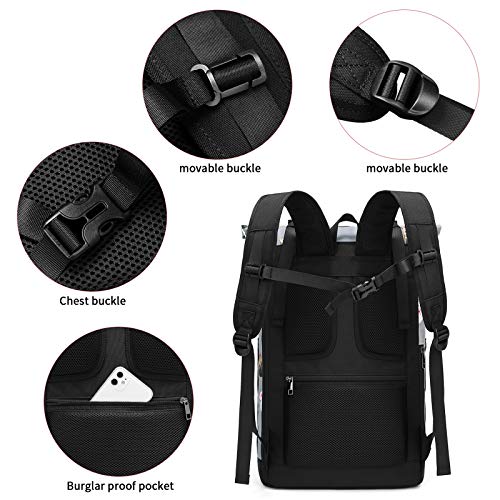 Backpack Roll Top Laptop Backpack, Anti Theft Backpacks Water Repellent Daypacks, School Backpack Daypack Teen with Laptop Compartment Bag