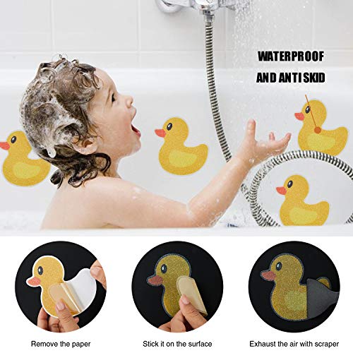 Non-slip bathtub stickers, 20 pieces, self-adhesive, for children and shower, with high-quality scraper, each approx.