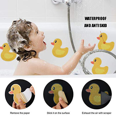 Non-slip bathtub stickers, 20 pieces, self-adhesive, for children and shower, with high-quality scraper, each approx.