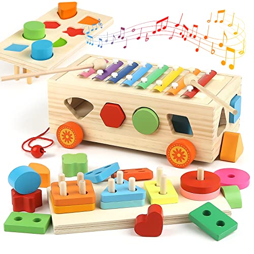 Children's Toy Wooden Toy Xylophone Motor Skills Toy Building Blocks Baby Children