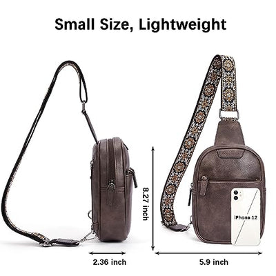 Hüfttasche, Umhängetasche, Brusttasche, PU-Leder-Umhängetasche, Universal-Rucksack