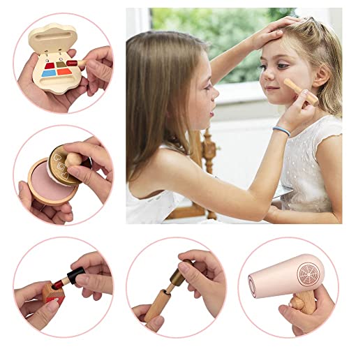 Kids Make Up Set Toy Wood, Girls Toy, Make Up Toy From Wood, Pretend Play Make Up Kit