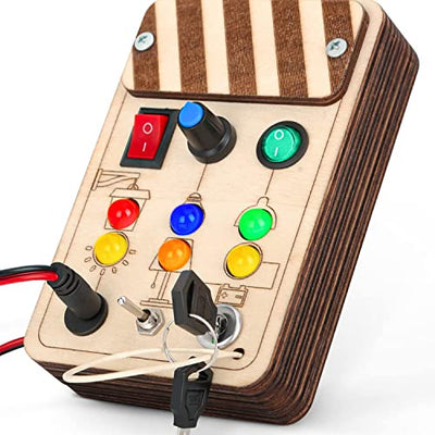 Busy Board Baby Toy Light Switch Toy Wooden Toy Motor Activity Learning Toy