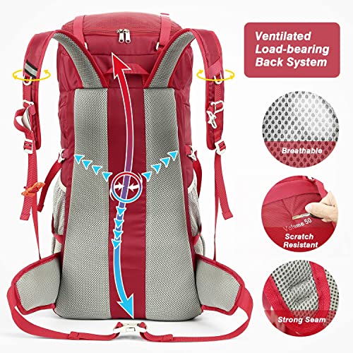 Sac à dos de randonnée 50 L, sac à dos de trekking étanche, sac à dos de voyage, sac à dos de randonnée en plein air avec housse de pluie, sac à dos de routard pour la randonnée, l'alpinisme, le camping, les sports de voyage