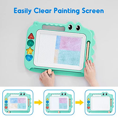 Toy for kids, magnetic drawing board for early learning, colorful erasable painting board, gift for baby, drawing pad with four stamps