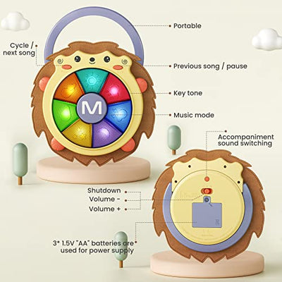 Baby Music Toy, Toy Baby Drum with Light and Sound