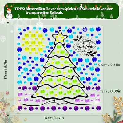 Edelstein-Kunst-Kit für Kinder, 4 Weihnachts-Thema Fenster Kunst, Sonne Edelstein-Kits für Kind