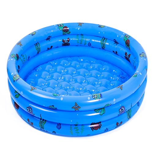 Paddling Pool for Kids, 51 Inch Round Inflatable Kids Pool Paddling Pool Baby Swimming Pool Kids Outdoor Garden Water Play Pool