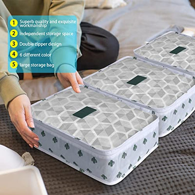 Pack of 8 Packing Cubes, Suitcase Organisation Cubes, with Shoe Bag, Laundry Bag, Travel Organisers, Clothes Bags, for Backpack