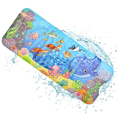 Children's bathtub mat non-slip bathtub, with 200 suction cups, mold resistant, machine washable