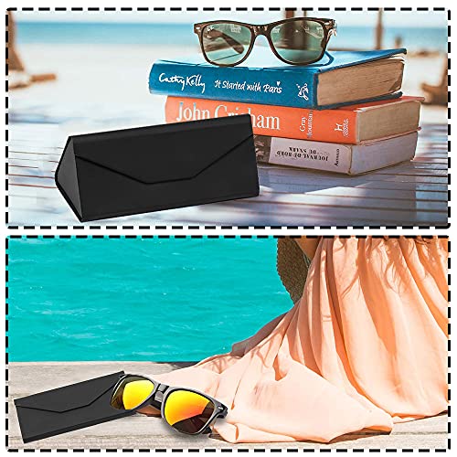 2 Pcs Eyeglass Case Box, Hard Eyeglass Case, Eyeglass Case Glasses, Soft Lining Leather Outer Shell and Magnetic Closure Leather Eyeglass Case