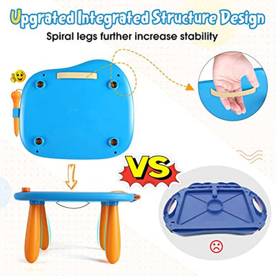 Children Toys from 1 Year, Magnetic Painting Board Magic Board Colorful Drawing Board Magnetic Board with 4 Legs for Kids Boy Toy (Blue)