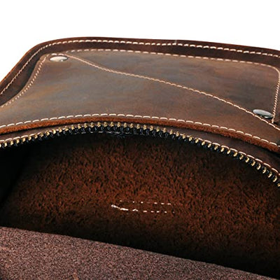 Leather Motorcycle Hip Bag Messenger