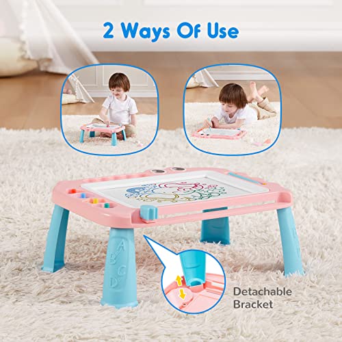 Toy for kids, magnetic drawing board for early learning, colorful erasable painting board, drawing pad with four stamps