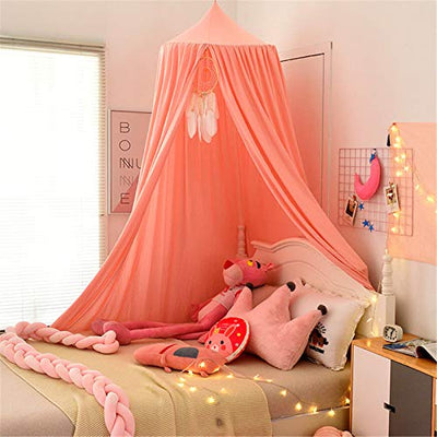 Canopy Bed Crib, Children Mosquito Net Lace Canopy, Canopy Bed Curtain for Play Reading Bedroom Dressing Room