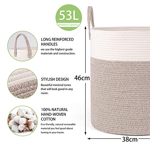 Laundry Basket Woven Cotton