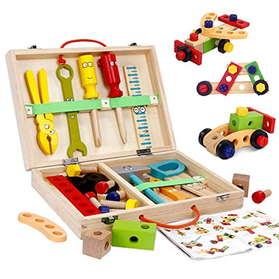 Toolbox kids toys wooden toys tool workbench kids suitcase kids toys kids games kids tools