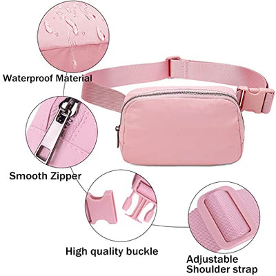 Belt Bag, Small Stylish Everywhere Fanny Pack with Adjustable Strap, Shoulder Bag Bags for Outdoor Fitness Hiking and Sports
