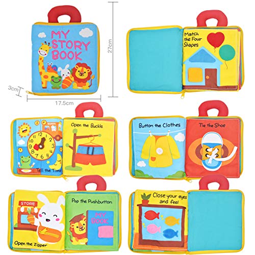 Busy Book 3D Fabric Books for Babies, Interactive Toys Travel Toys