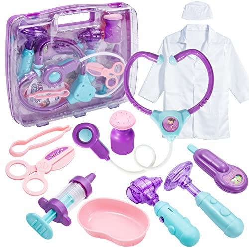 Doctor case doctor set kids doctor coat, doctor toys 3+ year young, doctor games gifts toys