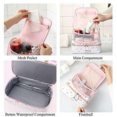 Toilet bag to hang toilet bag - wash bag cosmetic bag with hook for travel, vacation, outdoor