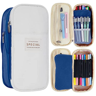 Pencil Case, Pencil Case with Divider Compartment, Pencil Bag, Large Stationery Bag, Handheld Portable Pencil Bag for School & Office