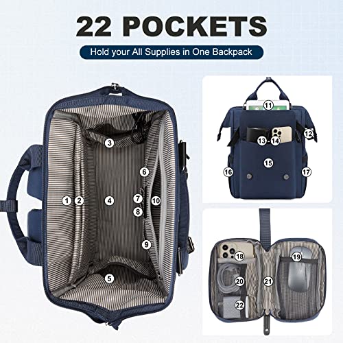 Rucksack, Laptop Schulrucksack Teen 15.6 Zoll mit Datenkabeltasche & USB-Ladeanschluss,