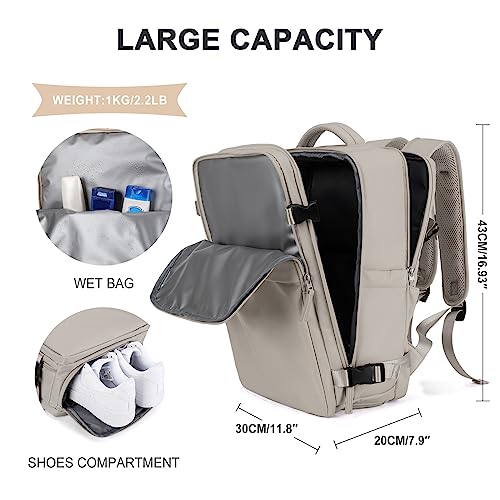 Cabin Bag for EasyJet 45x36x20 Travel Backpack Ryanair with USB Port Airplane Backpack Hand Luggage Backpack for Laptop Daypack Casual Folder