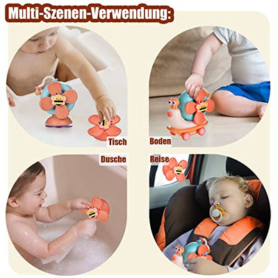 High chair suction cup toy baby spinner from 6-12 months, motor skills toy