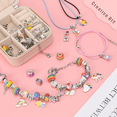 Gifts, jewelry crafts girls craft kit kids bracelets make charm bracelet kit DIY