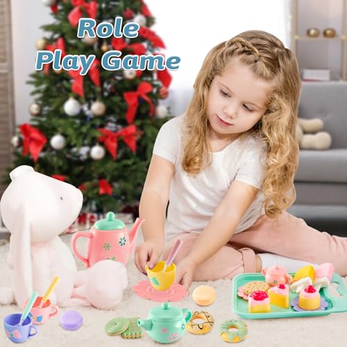 Tea set kids with kitchen accessories kids food toys tea set kids role play learning toys