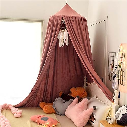 Canopy Bed Crib, Children Mosquito Net Lace Canopy, Canopy Bed Curtain for Play Reading Bedroom Dressing Room