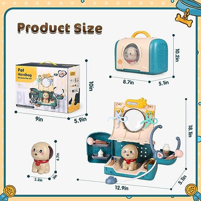 Veterinarian suitcase for children, doctor suitcase children from 3 years, veterinarian playset with suitcase, doctor suitcase children