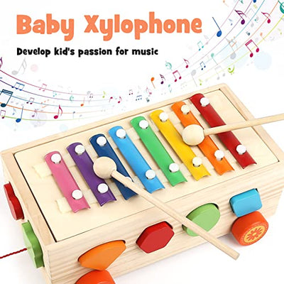 Children's Toy Wooden Toy Xylophone Motor Skills Toy Building Blocks Baby Children