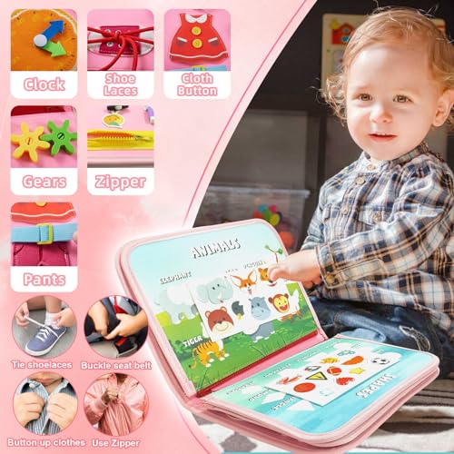 Busy Board Spielzeug, Activity Board Motor Activity Toy, Baby Sensory Learning Toy Motor Activity Board für Reisen Auto Flugzeug