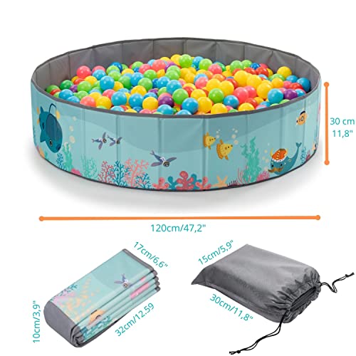 Ball bath. Playpen baby ball bath children. Ball bath round. Ball baths Without balls. Ball bath outdoor XL-120x30cm. Waterproof. (Balls Not Included)