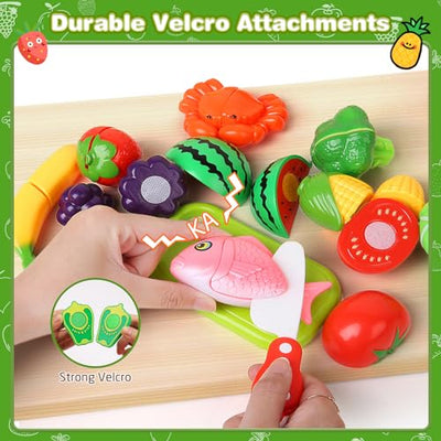 Jouets de cuisine pour enfants à partir de 3 ans, accessoires de cuisine pour enfants, coupe de fruits et légumes, jouets alimentaires pour garçons à partir de 3 ans, jeux de rôle 